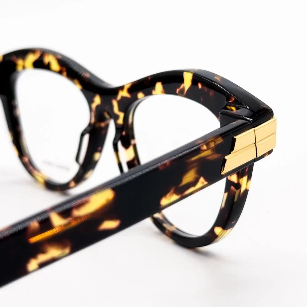 NEW BOTTEGA VENETA EYEGLASSES BV1105O 002 CAT EYE HAVANA WOMEN EYEWEAR